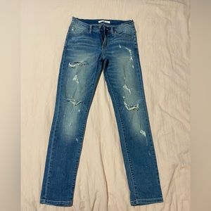 High rise skinny jeans